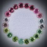 Turmalin Lot 3.12ct. 20 runde Steine, 3.4mm Durchmesser
