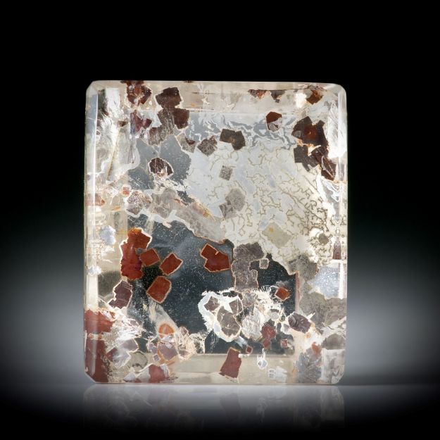 Quarz mit Einschlüssen 23.71ct. Rechteckform ca.20.1x17.4x7mm